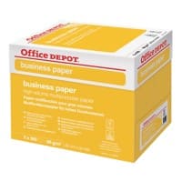 Office Depot A4 Printer Paper White 80 gsm Smooth 5 Packs of 500 Sheets