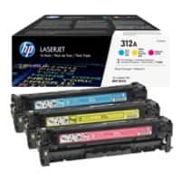 HP 312A Original Toner Cartridge CF440AM Cyan, Magenta, Yellow Pack of 3 Multipack