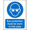 Mandatory Sign Eye Protection in This Area Self Adhesive Vinyl 30 x 20 cm