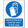 Mandatory Sign Hand Protection Plastic 20 x 15 cm