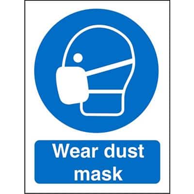 Mandatory Sign Wear Dust Mask Plastic 20 x 15 cm