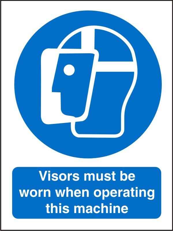 Mandatory Sign Visors Adhesive Vinyl 30 x 20 cm