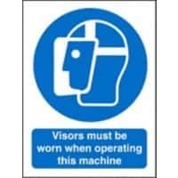 Mandatory Sign Visors vinyl Blue, White 30 x 20 cm