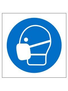Mandatory Sign Mask Adhesive Vinyl 20 x 20 cm