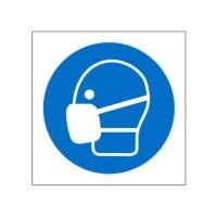 Mandatory Sign Mask Adhesive Plastic 15 x 15 cm