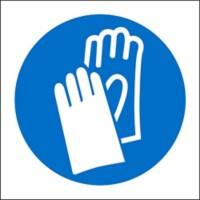 Mandatory Sign Gloves Plastic 15 x 15 cm