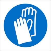 Mandatory Sign Gloves Adhesive Plastic 20 x 20 cm