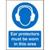Mandatory Sign Ear Protectors in this Area Vinyl 20 x 15 cm