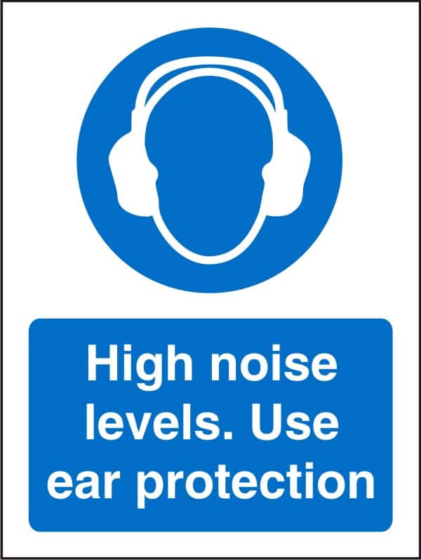 Mandatory Sign High Noise Adhesive Vinyl 20 x 15 cm
