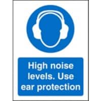 Mandatory Sign High Noise vinyl Blue, White 30 x 20 cm