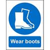 Mandatory Sign Boots Plastic 30 x 20 cm