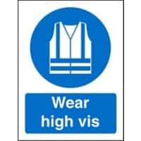 Mandatory Sign Wear High Vis Vinyl 20 x 15 cm