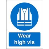 Mandatory Sign Wear High Vis Vinyl 30 x 20 cm