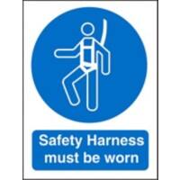 Mandatory Sign Harness Adhesive Plastic 30 x 20 cm