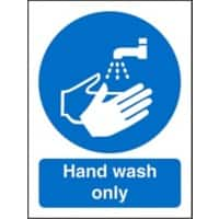 Mandatory Sign Wash Hands Vinyl 30 x 20 cm