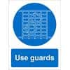 Mandatory Sign Use Guards Plastic 20 x 15 cm