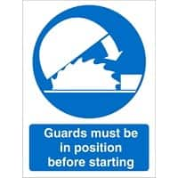 Mandatory Sign Guards vinyl 20 x 15 cm