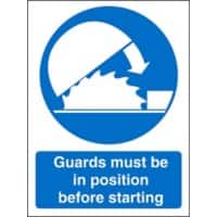 Mandatory Sign Guards Adhesive Plastic 20 x 15 cm