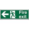 Fire Exit Sign with Left Arrow Vinyl 10 x 30 cm
