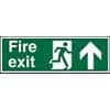 Fire Exit Sign with Up Arrow Plastic 15 x 45 cm
