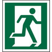 Fire Exit Sign Left Arrow Vinyl 10 x 10 cm