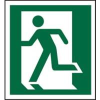 Fire Exit Sign Left Arrow Plastic 10 x 10 cm