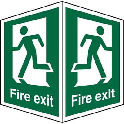 Fire Exit Sign Plastic 30 x 20 cm