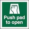 Exit Sign Push Pad Plastic 10 x 10 cm