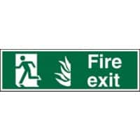 Fire Exit Sign with Left Arrow Self Adhesive Vinyl 15 x 45 cm