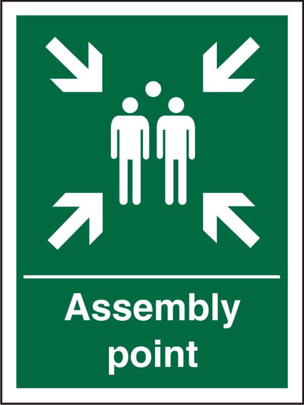 Safety Sign Assembly Point Adhesive Vinyl 30 x 20 cm