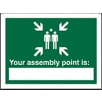 Safe Procedure Sign Your Assembly Point Is Vinyl 20 x 30 cm