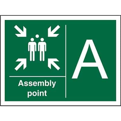 Safe Procedure Sign Assembly Point A Plastic 40 x 60 cm