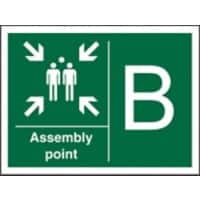 Safe Procedure Sign Assembly Point B Plastic 20 x 30 cm