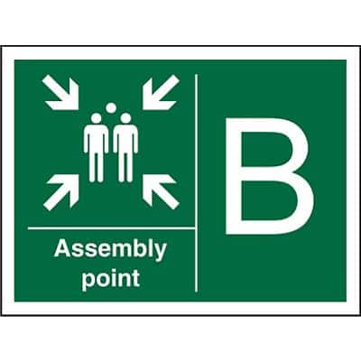 Safe Procedure Sign Assembly Point B Plastic 40 x 60 cm