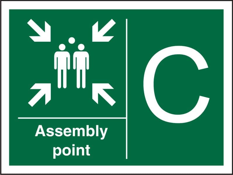 Safety Sign Assembly Point C Adhesive Vinyl 40 x 60 cm