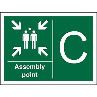 Safe Procedure Sign Assembly Point C Plastic 20 x 30 cm