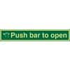 Exit Sign Push Bar To Open Plastic 10 x 60 cm