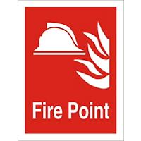 Fire Point Sign Vinyl 20 x 15 cm
