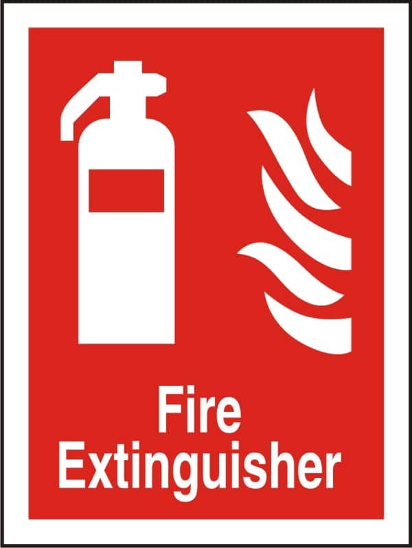 Fire Extinguisher Sign Fire Extinguisher Adhesive Vinyl 30 x 20 cm