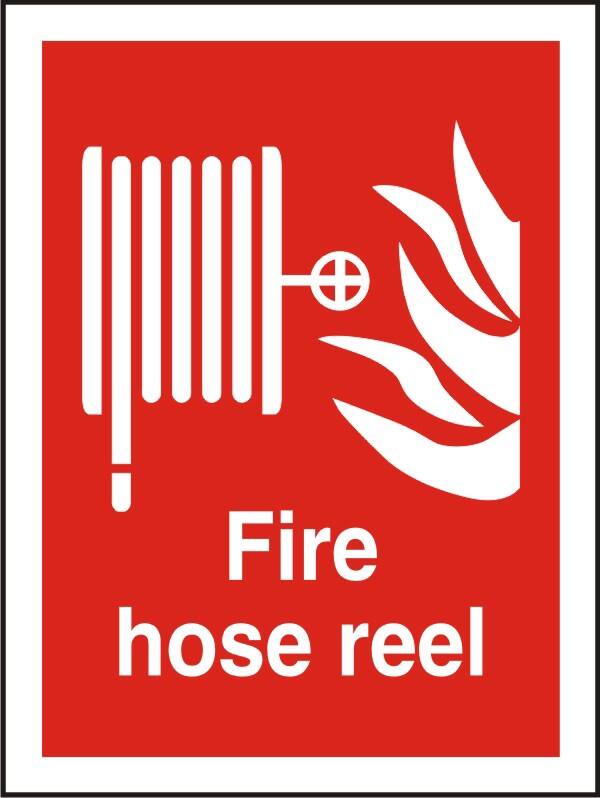 Fire Information Sign Fire Hose Adhesive Vinyl 20 x 15 cm