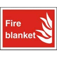 Fire Information Sign Blanket Adhesive Plastic 15 x 20 cm