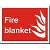 Fire Sign Blanket Plastic 20 x 30 cm
