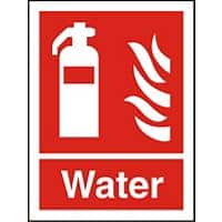 Fire Extinguisher Sign Water Plastic 20 x 15 cm