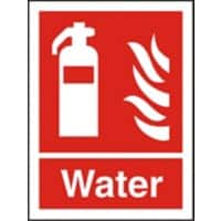 Fire Extinguisher Sign Water Plastic 30 x 20 cm