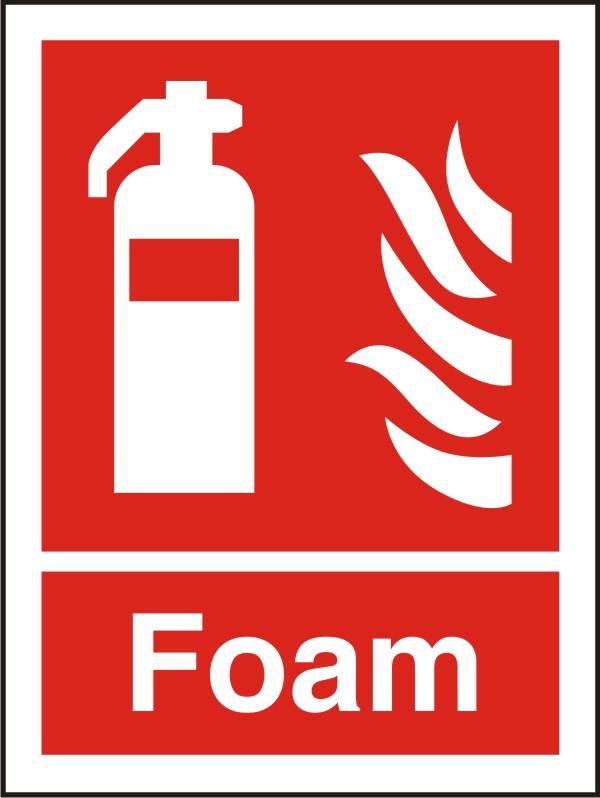 Fire Extinguisher Sign Foam Adhesive Vinyl 30 x 20 cm