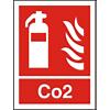 Fire Extinguisher Sign Co2 Plastic 20 x 15 cm