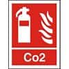Fire Extinguisher Sign Co2 Plastic 30 x 20 cm
