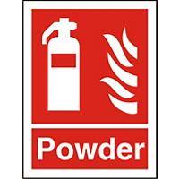 Fire Extinguisher Sign Powder Plastic 20 x 15 cm