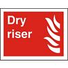 Fire Sign Dry Riser Self Adhesive Plastic 15 x 20 cm