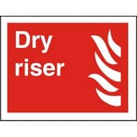 Fire Sign Dry Riser Self Adhesive Plastic 15 x 20 cm